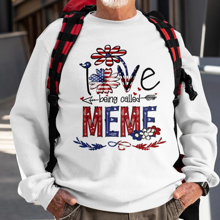 Being Called Meme Sunflower Usa Flag 684 Shirt Sweatshirt Gifts for Old Men