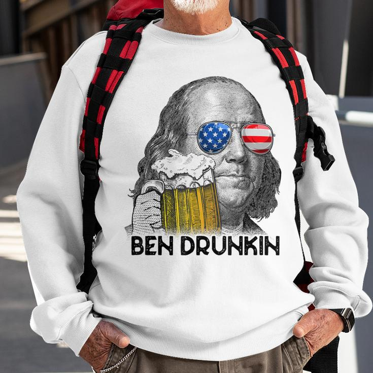 Ben Drankin Drunking Funny 4Th Of July Beer Men Woman V3 Sweatshirt Gifts for Old Men
