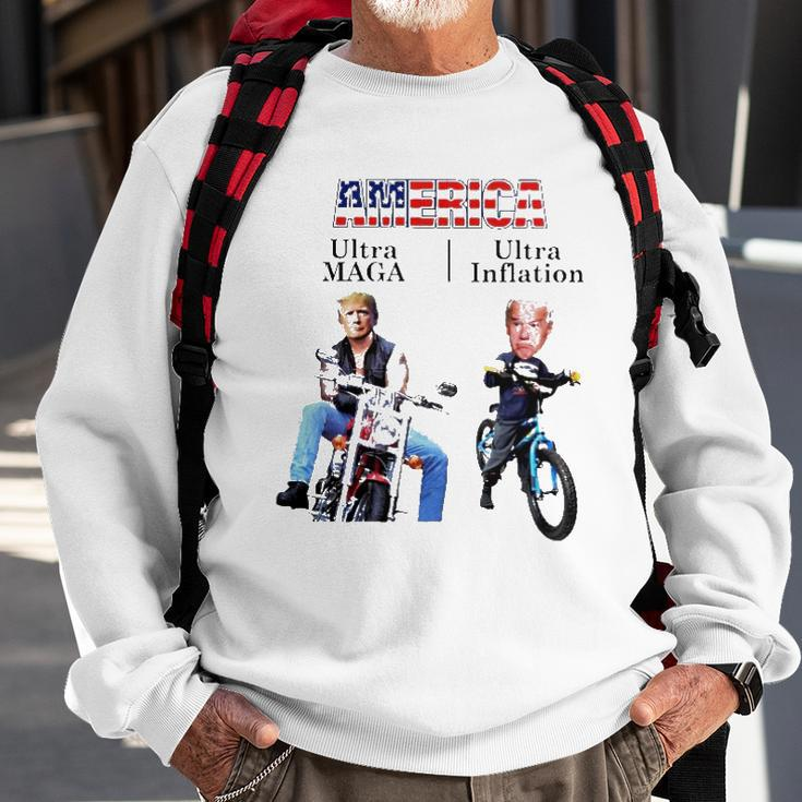 Best America Trump Ultra Maga Biden Ultra Inflation Sweatshirt Gifts for Old Men