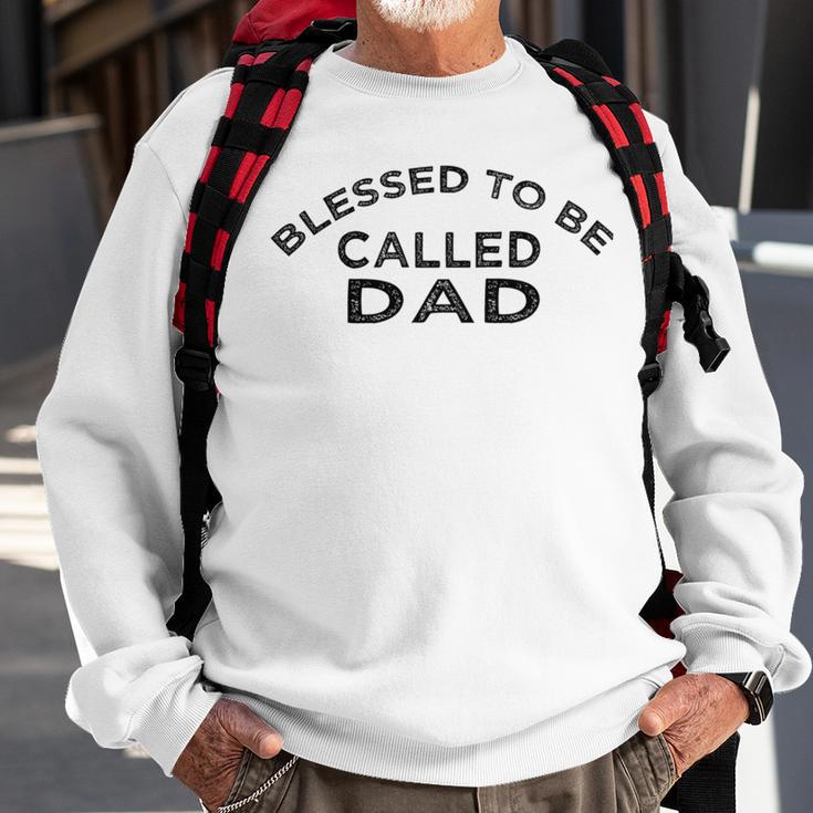 Blessed To Be Called Dad Sticker Sweatshirt Gifts for Old Men