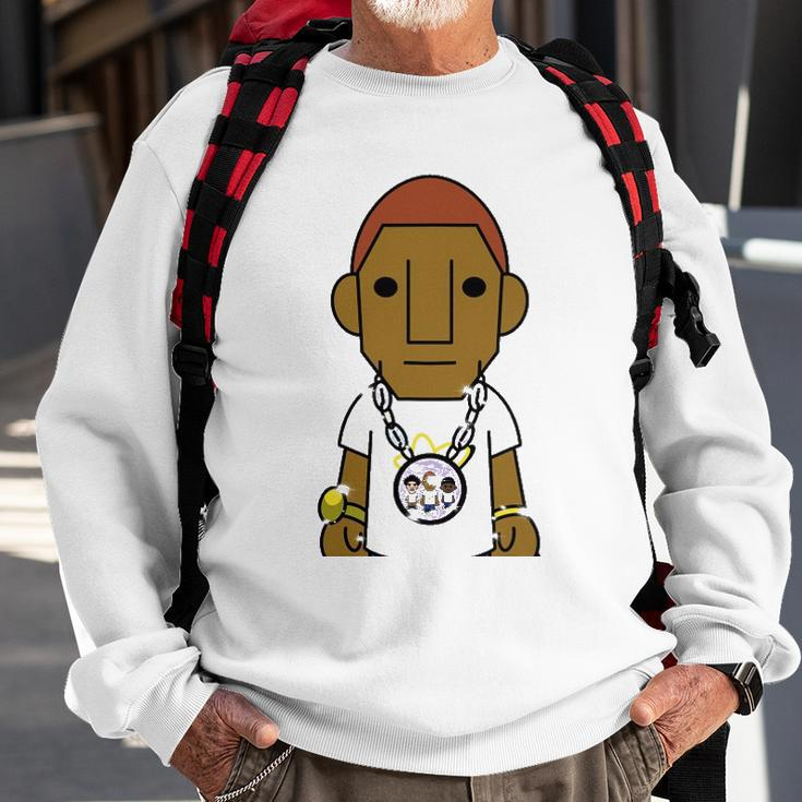 Bling Black Gangster Man Style Sweatshirt Gifts for Old Men