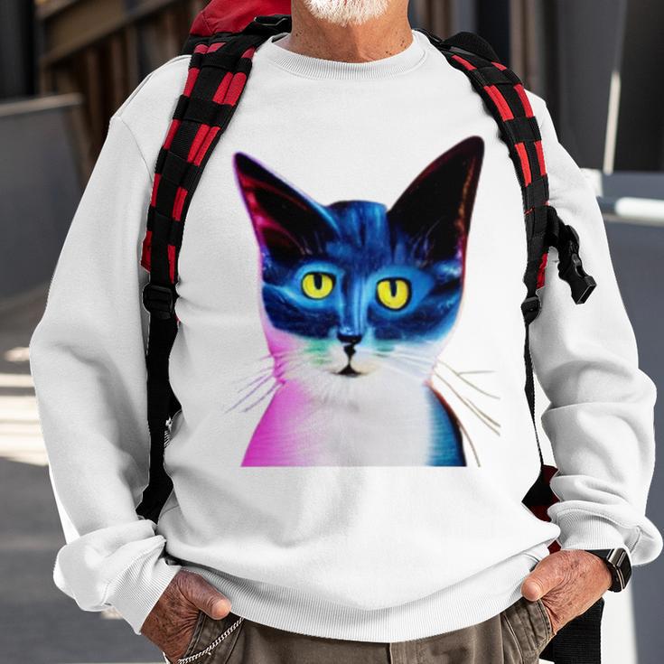 Cat Avatar Sweatshirt Gifts for Old Men