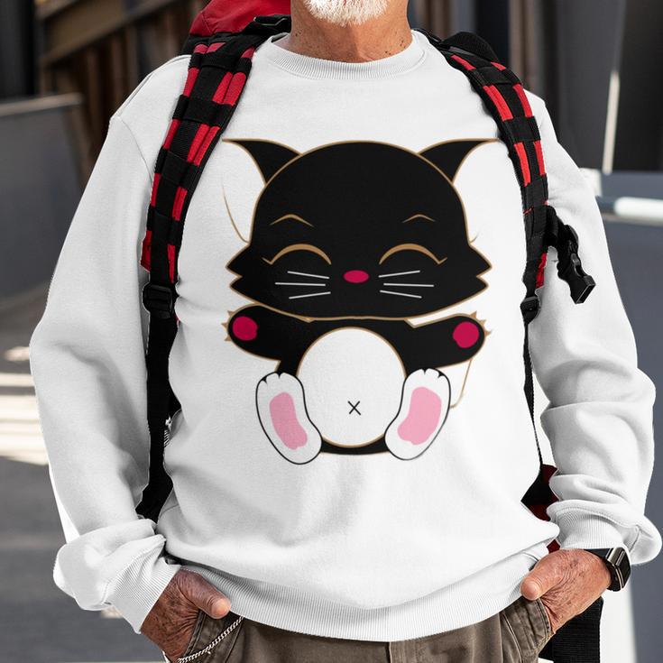 Cat Cut Cat Cat Lovers Black Cat Funny Cat Birthday Cat Gift Cat Danger Kitty V2 Sweatshirt Gifts for Old Men