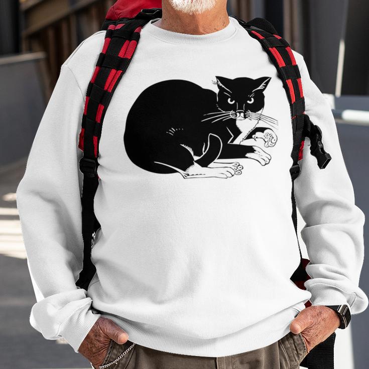 Cat Cut Cat Cat Lovers Black Cat Funny Cat Birthday Cat Gift Cat Danger Kitty V3 Sweatshirt Gifts for Old Men