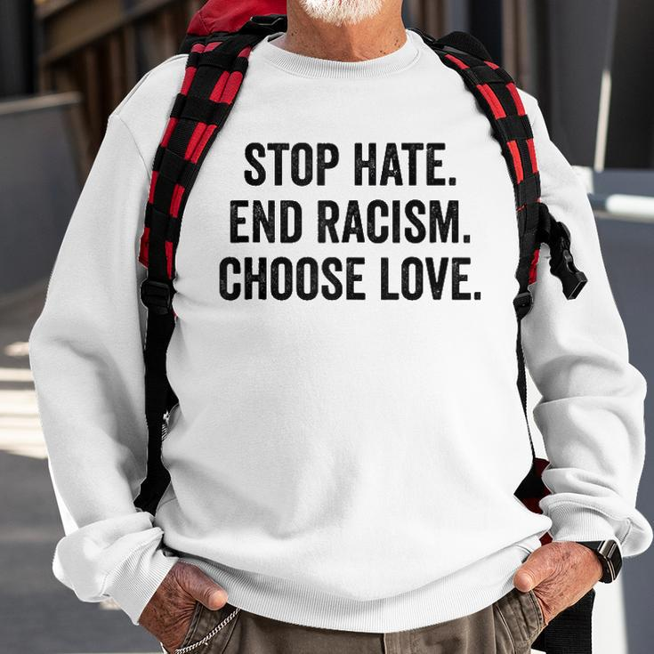 Choose Love Buffalo - Stop Hate End Racism Choose Love Sweatshirt Gifts for Old Men