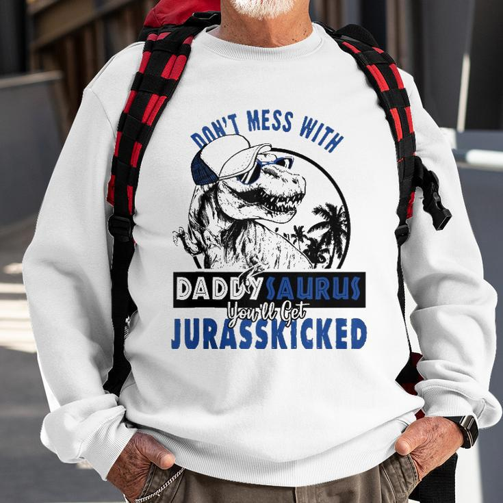 Daddysaurus Dad Husband Fathers Day Gift Matching Dinosaur Sweatshirt Gifts for Old Men