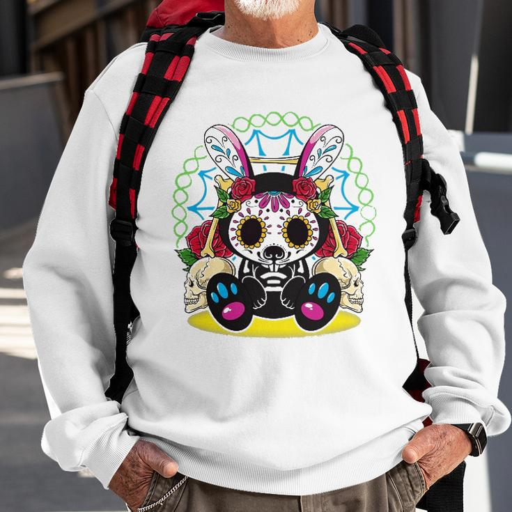Day Of The Dead Dia De Los Muertos Bunny Sugar Skull Sweatshirt Gifts for Old Men