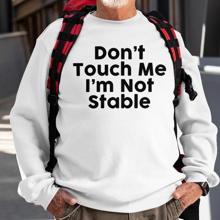 Dont Touch Me Im Not Stable Sweatshirt Gifts for Old Men