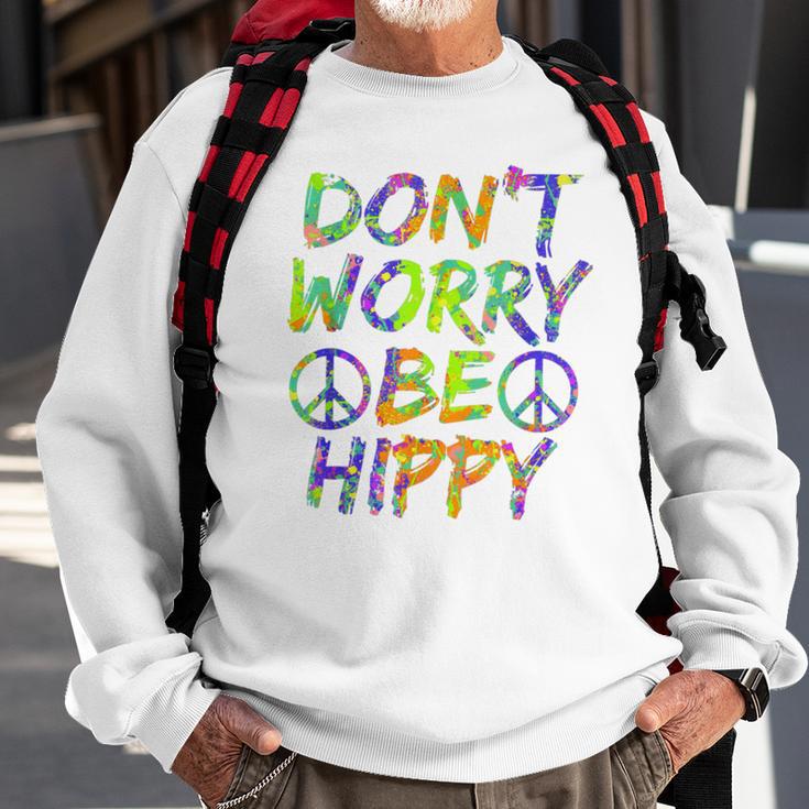 Donut Worry Be Happy Sweatshirt Gifts for Old Men