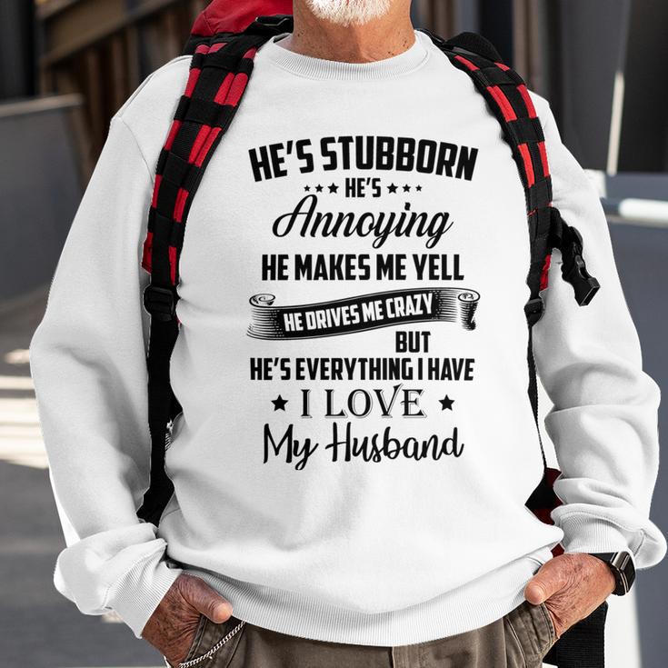 Family I Love My Husband Sweatshirt Gifts for Old Men