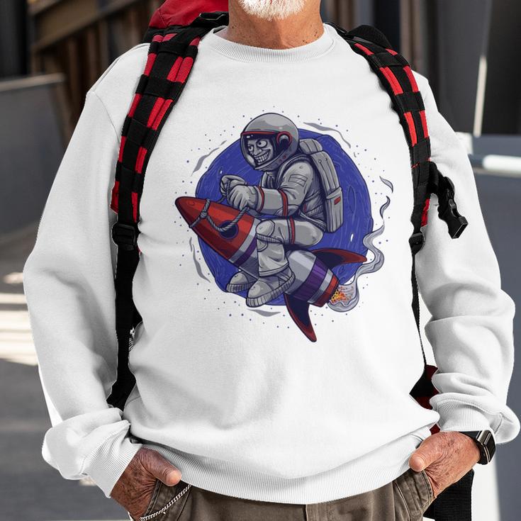 Funny Astronaut Monkey V4 Sweatshirt Gifts for Old Men