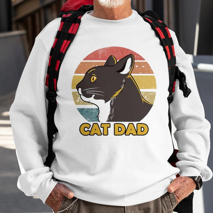 Funny Cat Dad Fathers Day Sweatshirt Gifts for Old Men