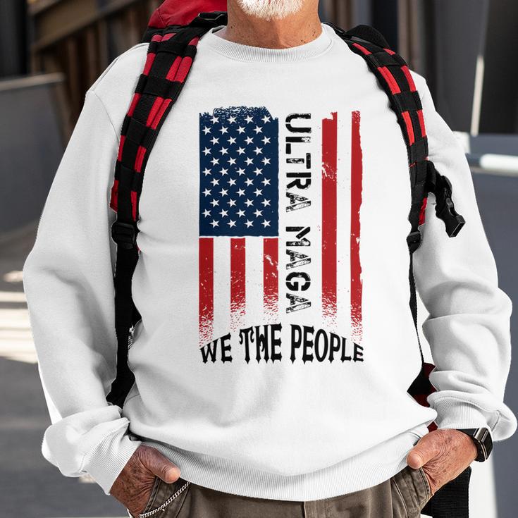 Funny Ultra Maga Vintage American Flag Ultramaga Retro Sweatshirt Gifts for Old Men