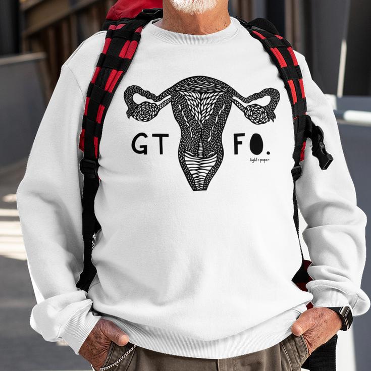 Gtfo Uterus Black Print Perfect Gift Sweatshirt Gifts for Old Men