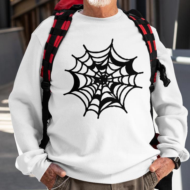 Halloween Spider Web Pattern Sweatshirt Gifts for Old Men