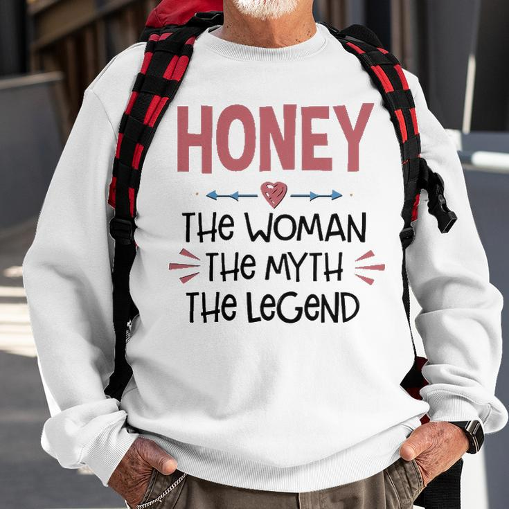 Honey Grandma Gift Honey The Woman The Myth The Legend Sweatshirt Gifts for Old Men