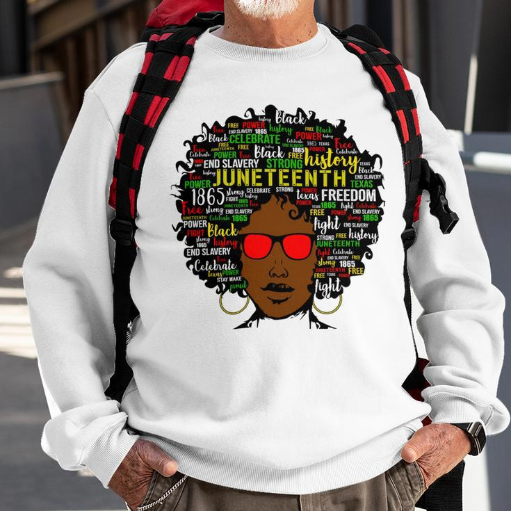 Juneteenth Black Woman Tshirt Sweatshirt Gifts for Old Men
