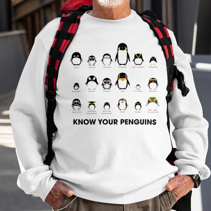 Know Your Penguins Sweatshirt Gifts for Old Men