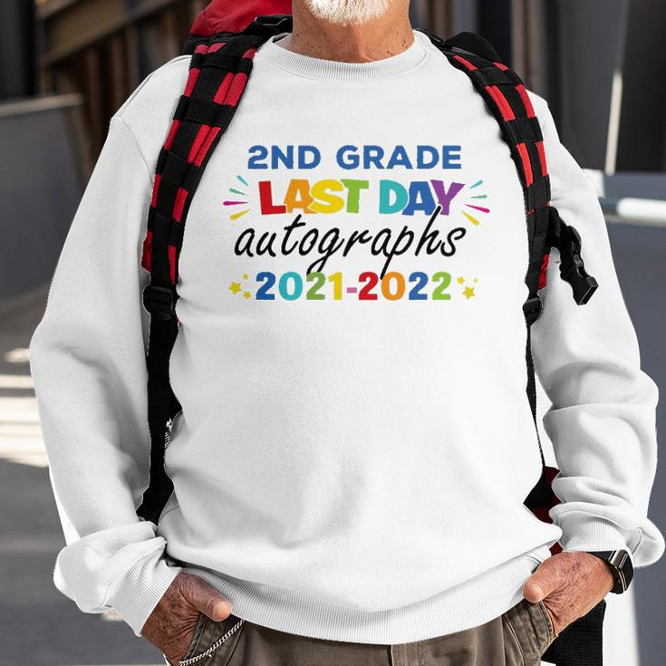 Last Day Autographs For 2Nd Grade Kids And Teachers 2022 Education Sweatshirt Gifts for Old Men