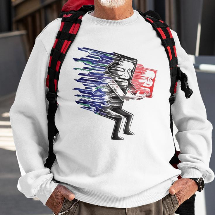 Loss Of Self Funny Two-Faced Person Sweatshirt Gifts for Old Men