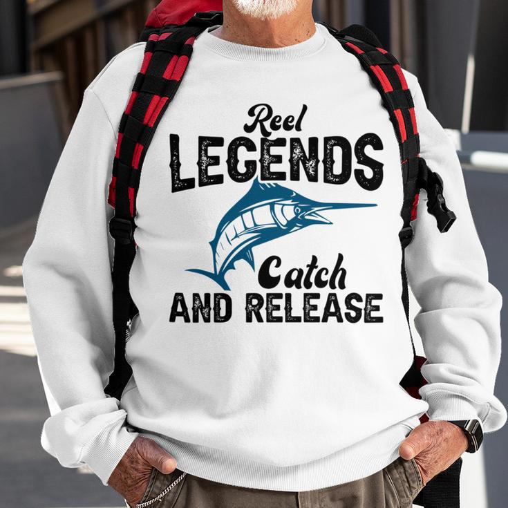 Loving Fish Reel Legends Catch And Release Sweatshirt Gifts for Old Men