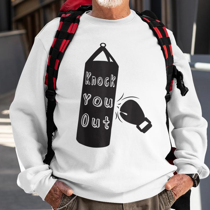 Mama Said Knock You Out Boxers Heavy Bag Boxing Sweatshirt Gifts for Old Men