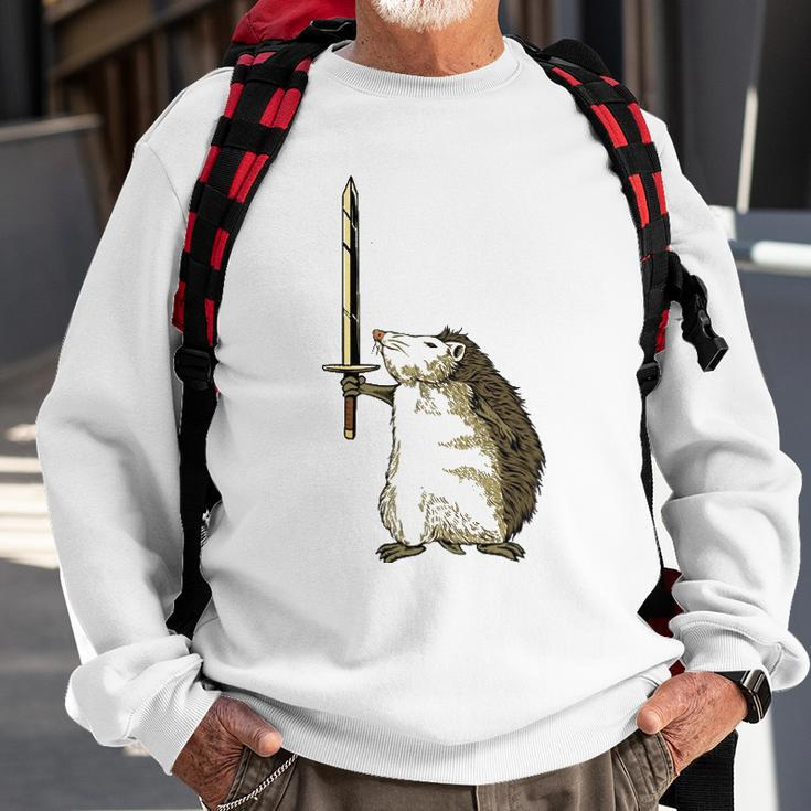 Mighty Hedgehog With Long Sword Sweatshirt Gifts for Old Men