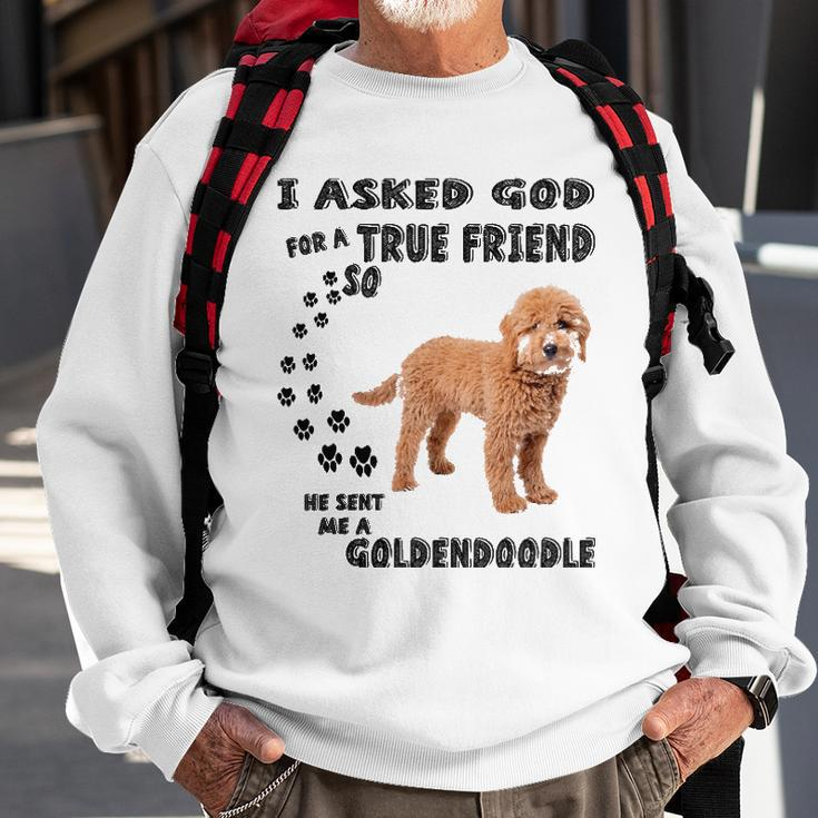 Mini Goldendoodle Quote Mom Doodle Dad Art Cute Groodle Dog Sweatshirt Gifts for Old Men