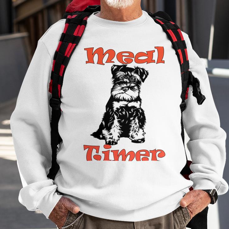 Miniature Schnauzer At Home Meal Timer Multi Tasking Dog Sweatshirt Gifts for Old Men