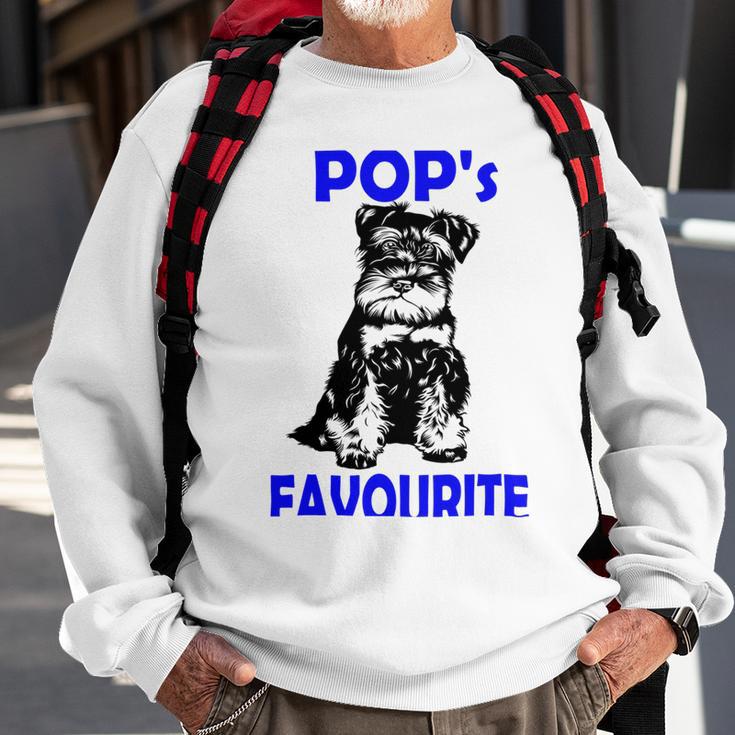 Miniature Schnauzer At Home Pops Favourite Multi Tasking Dog Sweatshirt Gifts for Old Men