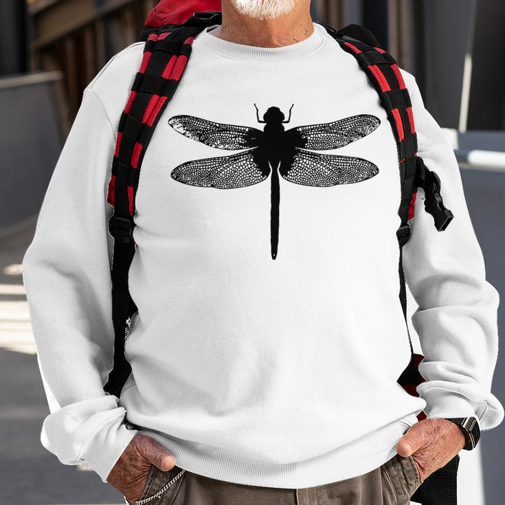 Minimalist Silhouette Insect Dragonfly Dragon Fly Sweatshirt Gifts for Old Men