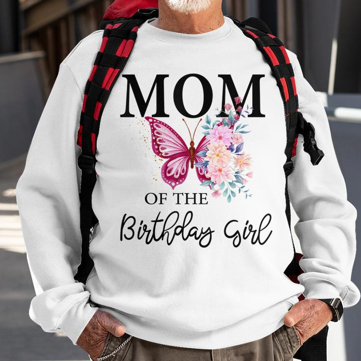 Mom 1St First Birthday Matching Family Butterfly Floral Sweatshirt Gifts for Old Men