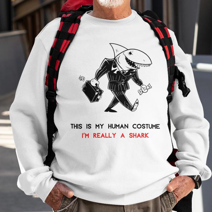 Money Shark Sweatshirt Gifts for Old Men