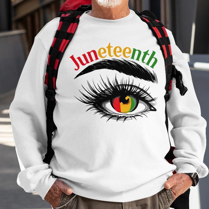 Official 4 Juneteenth - African American Women Black History Pride Sweatshirt Gifts for Old Men