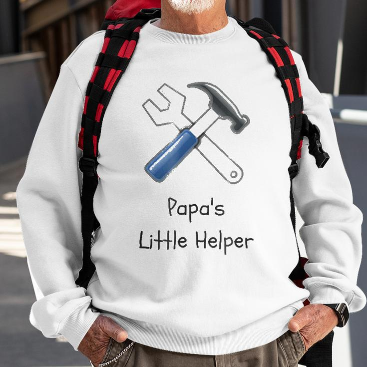 Papas Little Helper Handy Tools Kids Sweatshirt Gifts for Old Men