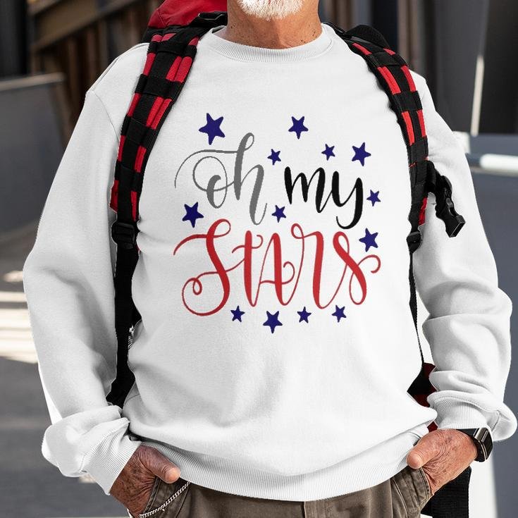 Patriotic Mom July 4Th America Usa Oh My Stars Women Sweatshirt Gifts for Old Men