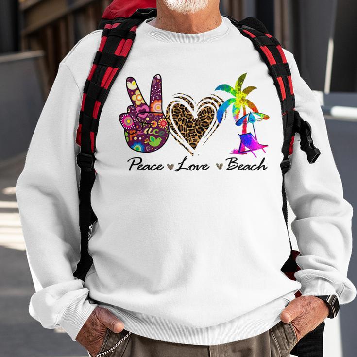 Peace Love Beach Summer Vacation Beach 185 Shirt Sweatshirt Gifts for Old Men