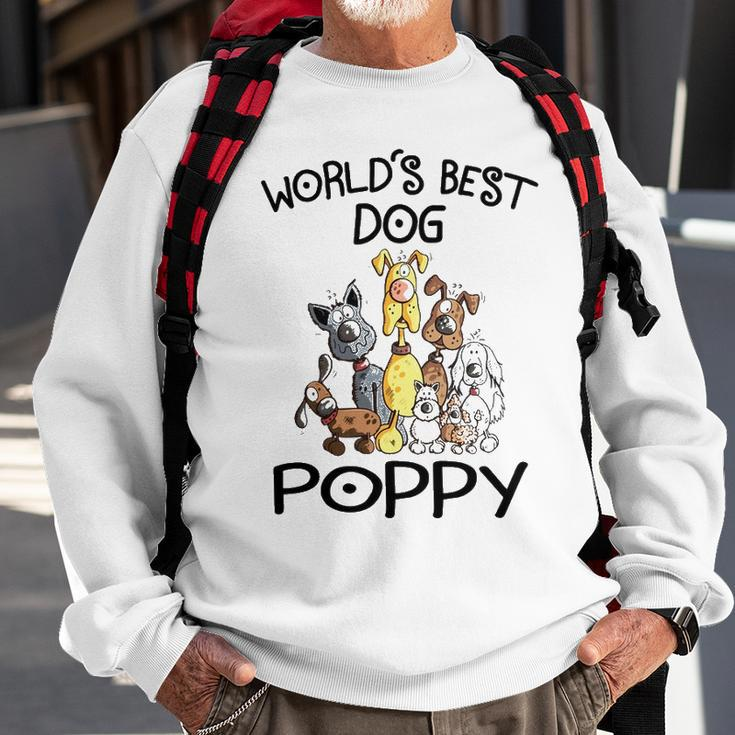 Poppy Grandpa Gift Worlds Best Dog Poppy Sweatshirt Gifts for Old Men