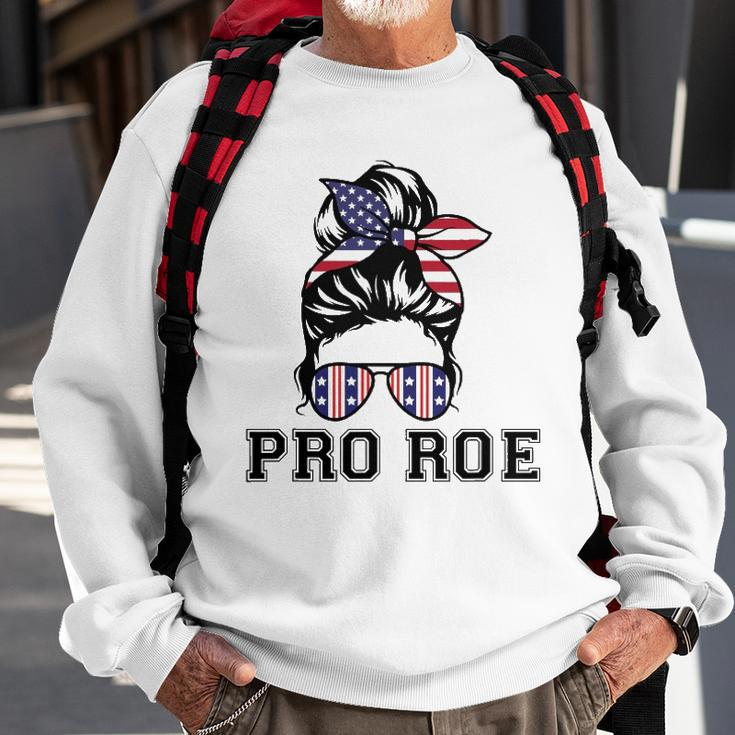Pro 1973 Roe Cute Messy Bun Mind Your Own Uterus Sweatshirt Gifts for Old Men