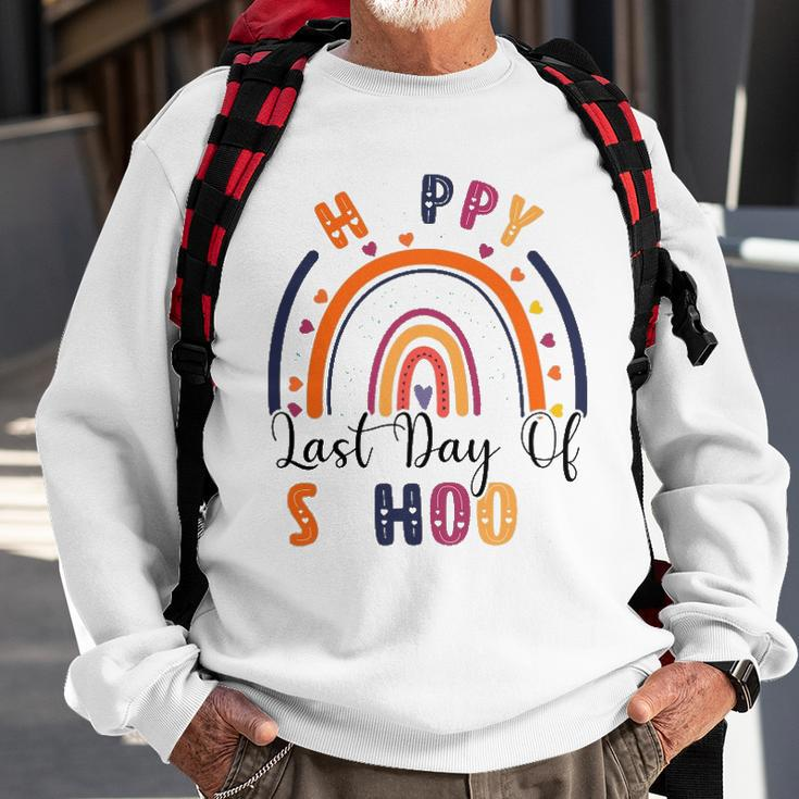 Rainbow Happy Last Day Of School Teacher Student Graduation Sweatshirt Gifts for Old Men