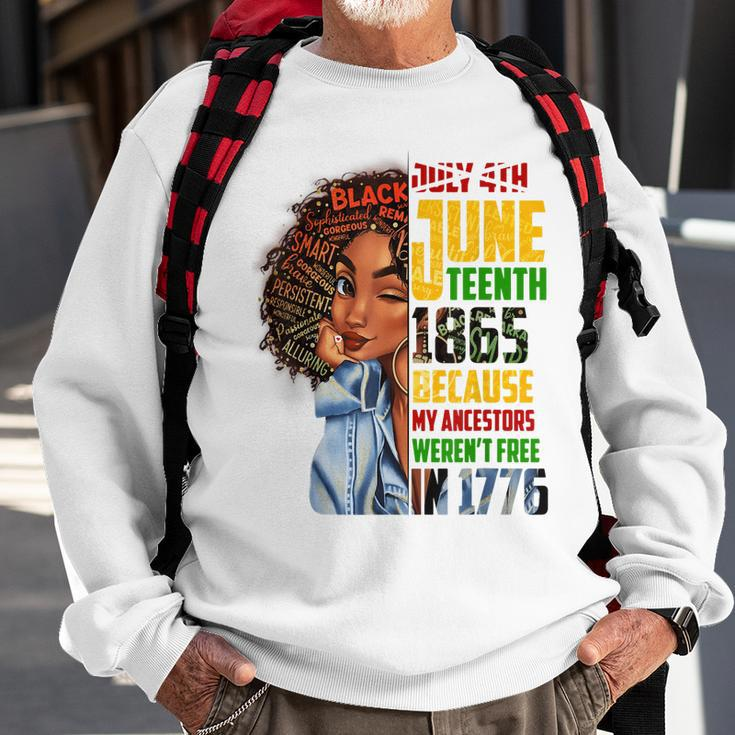 Remembering My Ancestors Junenth Black Freedom 1865 Gift Sweatshirt Gifts for Old Men