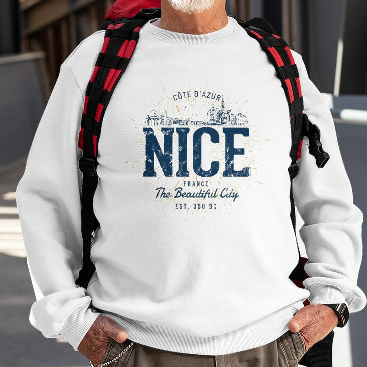 Retro Style Vintage Nice France Sweatshirt Gifts for Old Men
