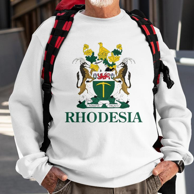 Rhodesia Coat Of Arms Zimbabwe Funny South Africa Pride Gift Sweatshirt Gifts for Old Men