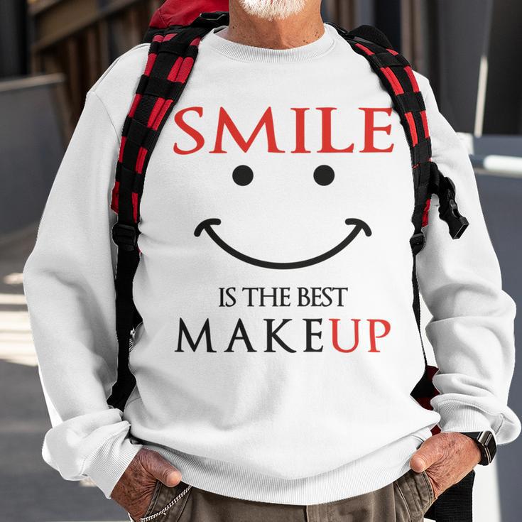 Smile Is The Best Makeup Sweatshirt Gifts for Old Men