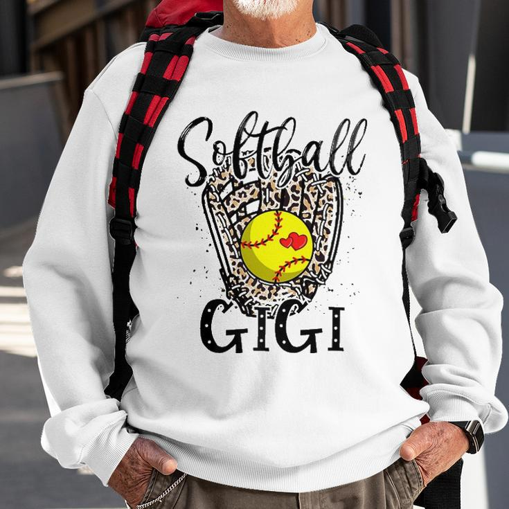 Softball Gigi Leopard Game Day Softball Lover Grandma Sweatshirt Gifts for Old Men