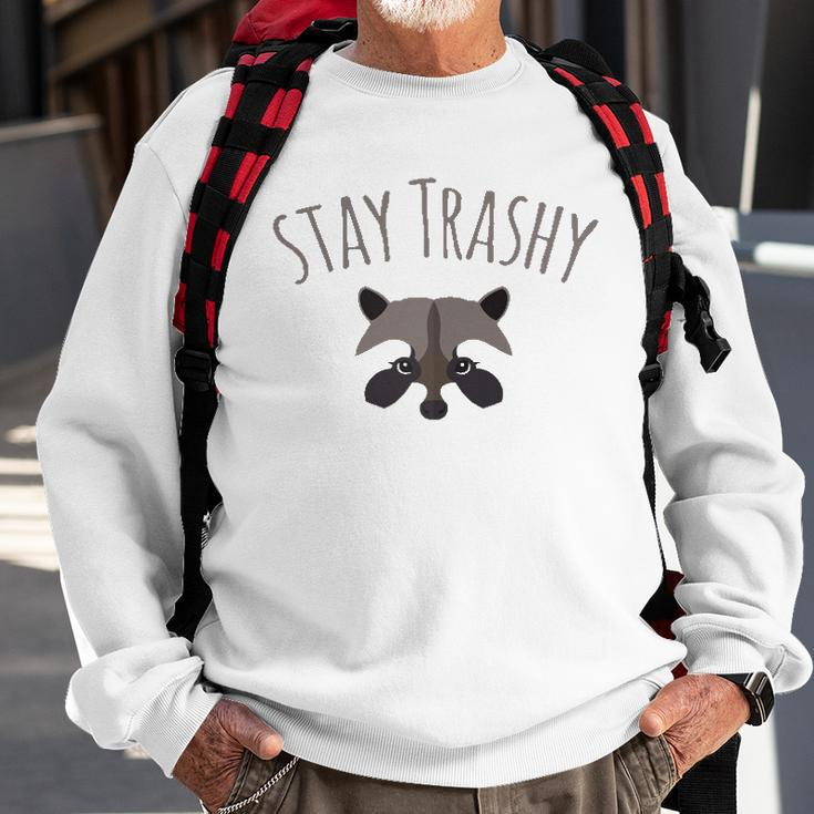 Stay Trashy Racoon Trash Panda Lover Gift Sweatshirt Gifts for Old Men