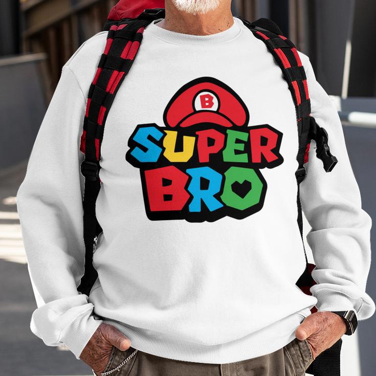 Super Bro Funny Brother Video Gaming Lover Gift Birthday Holiday By Mesa Cute Sweatshirt Gifts for Old Men