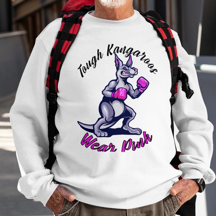 Tough Kangaroos Wear Pink In Support Of Breast Cancer Awareness Sweatshirt Gifts for Old Men