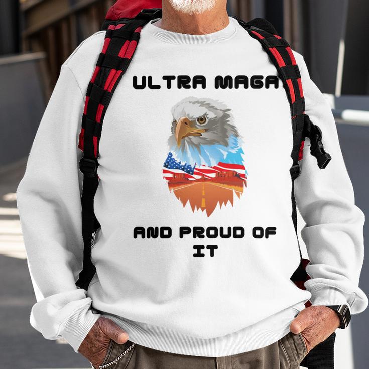 Ultra Mega And Proud Of It Pro Trump Patriotic Republican Sweatshirt Gifts for Old Men