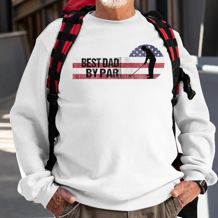 Usa Best Dad By Par Us Flag Patriotic 4Th Of July America Zip Sweatshirt Gifts for Old Men